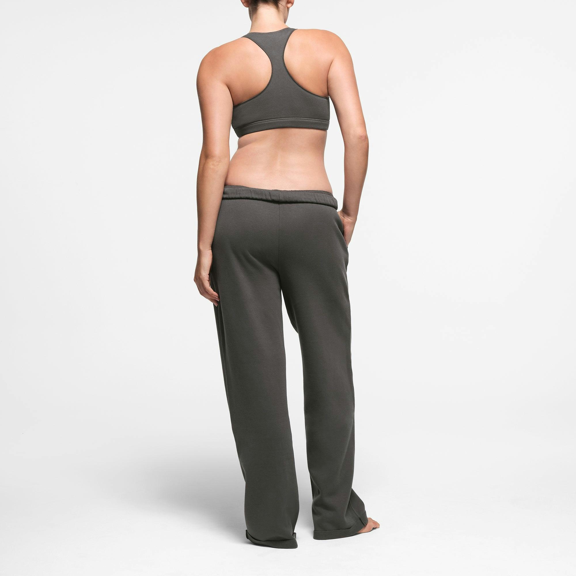 COTTON FLEECE RACERBACK BRALETTE | ASH Product Image
