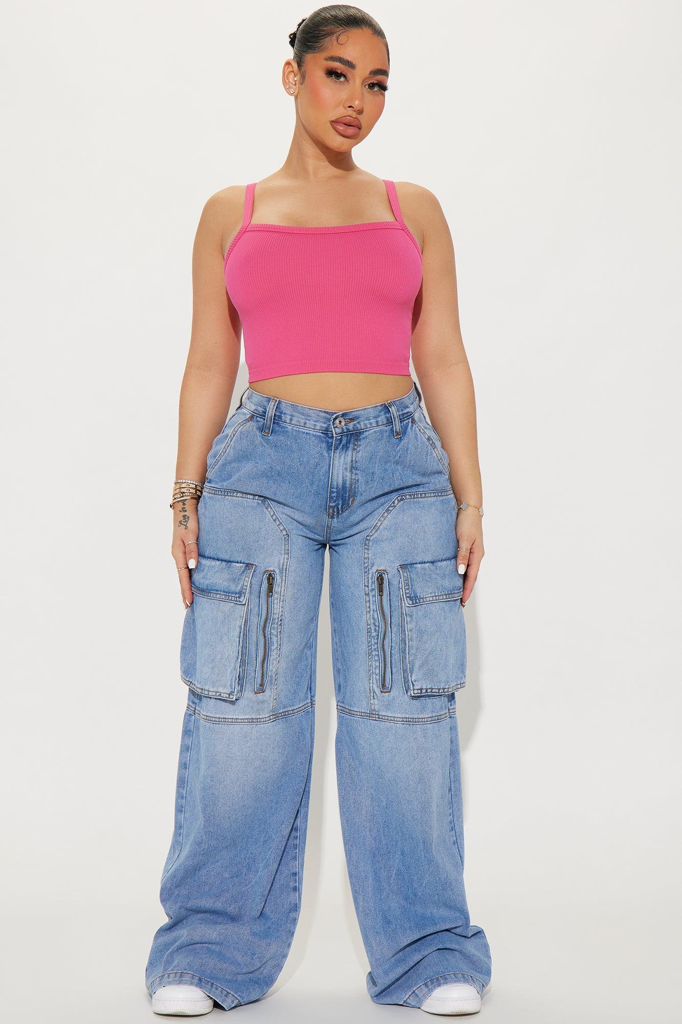 Everyday Cutie Ribbed Seamless Cami - Fuchsia Product Image