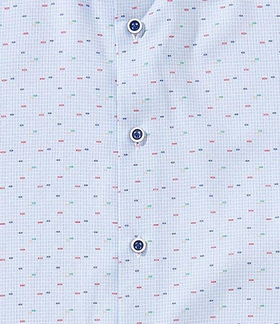 Visconti Big & Tall Multi Dot Print Stretch Long Sleeve Woven Shirt Product Image