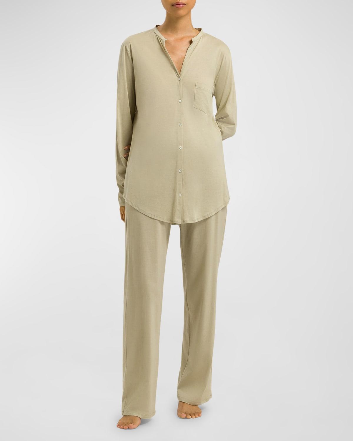 Hanro Cotton Deluxe Long Pajama Set Product Image