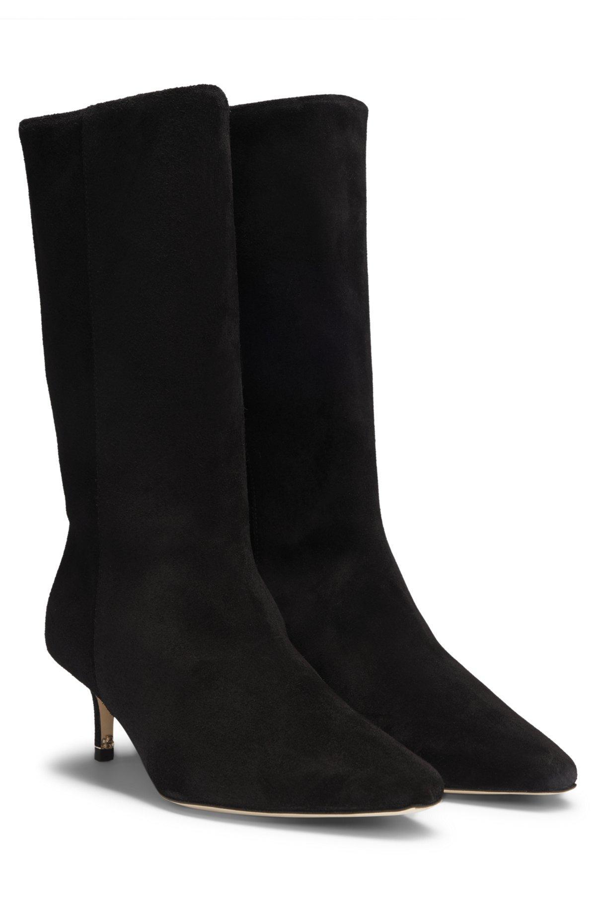 Suede boots with Double B monogram Product Image