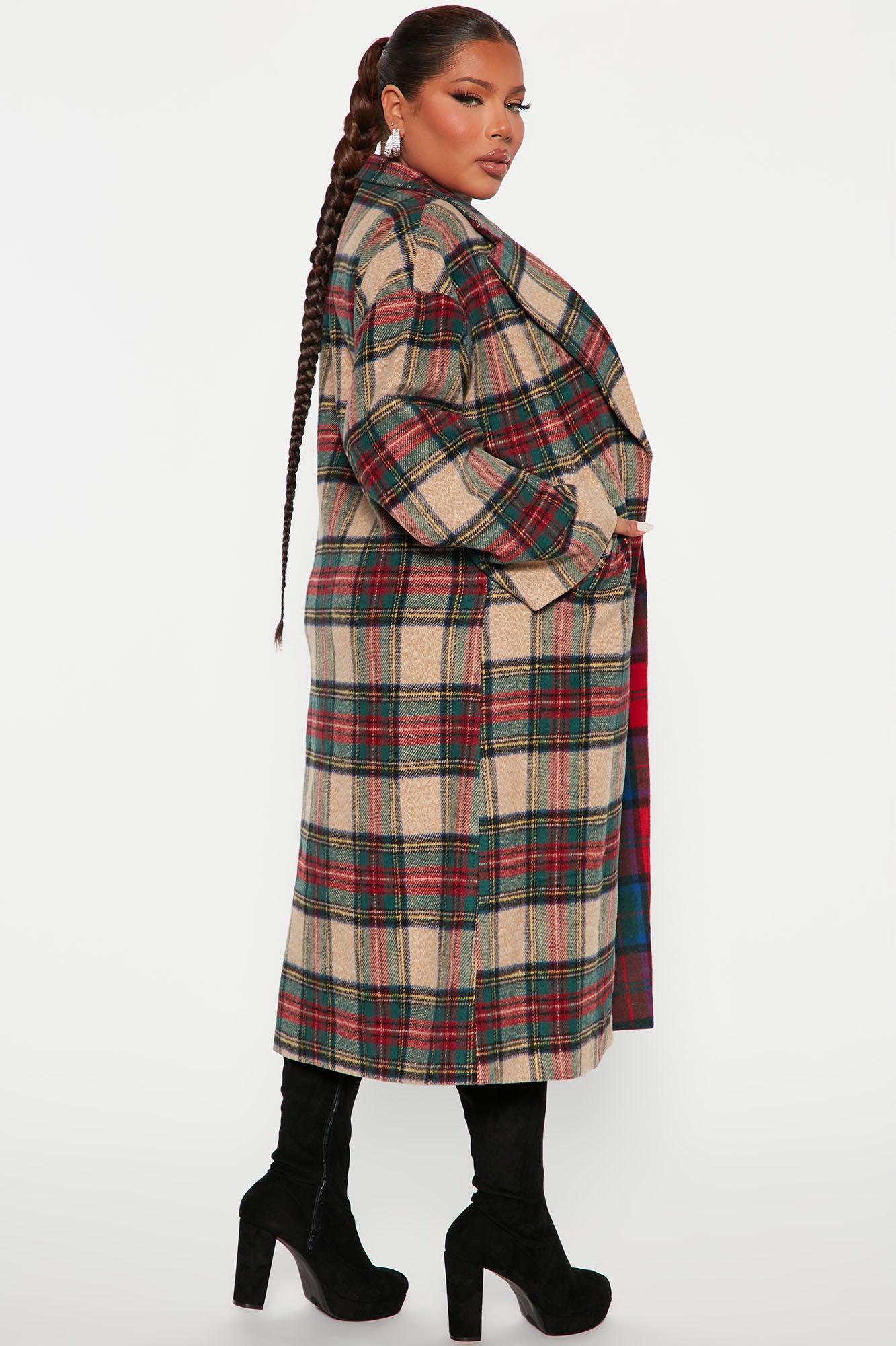 Strange Things Plaid Coat - Red/combo Product Image