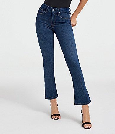 Good American Good Leg High Rise Straight Stretch Denim Jeans Product Image