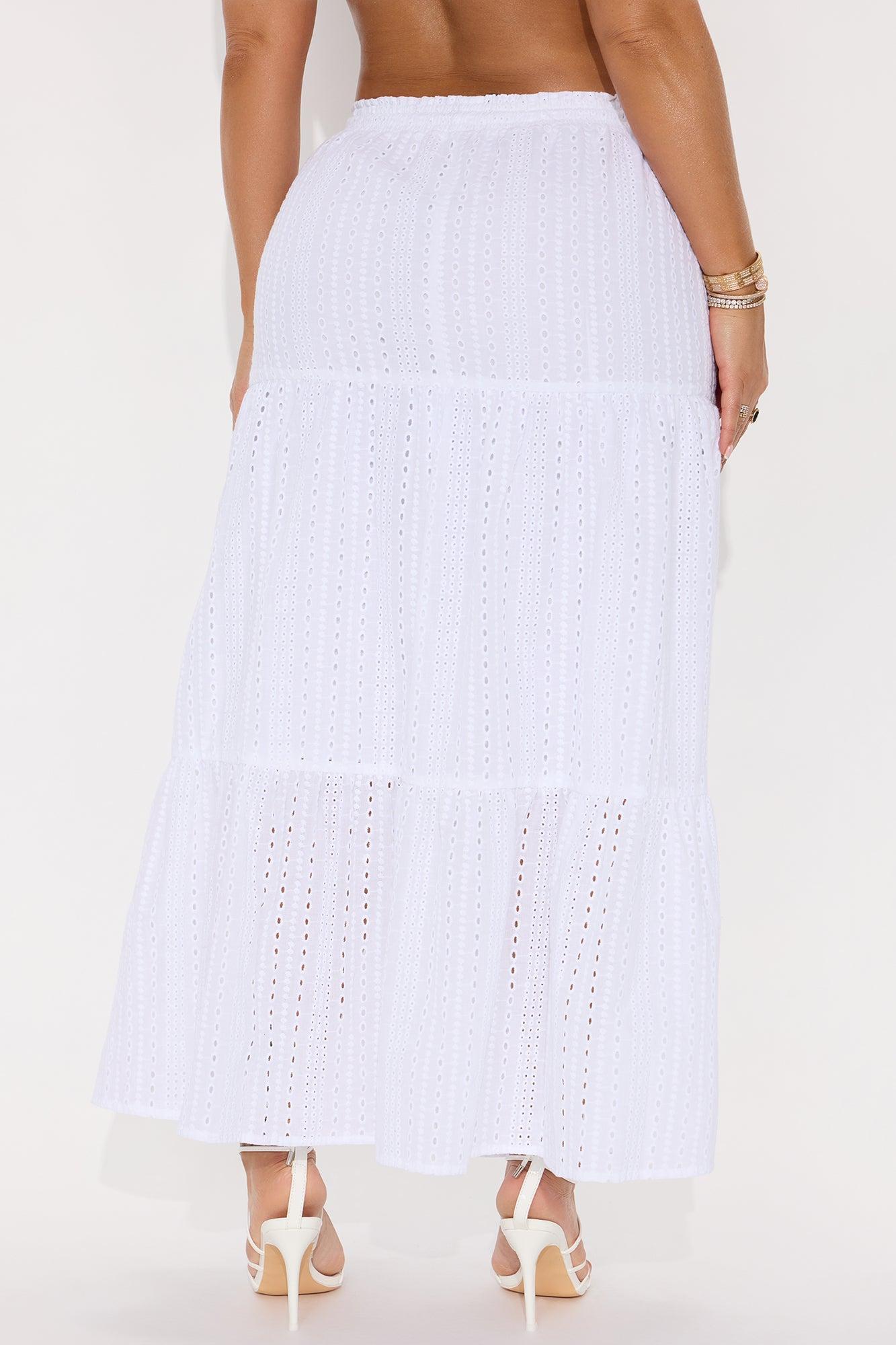 Nicole Midi Skirt - White Product Image