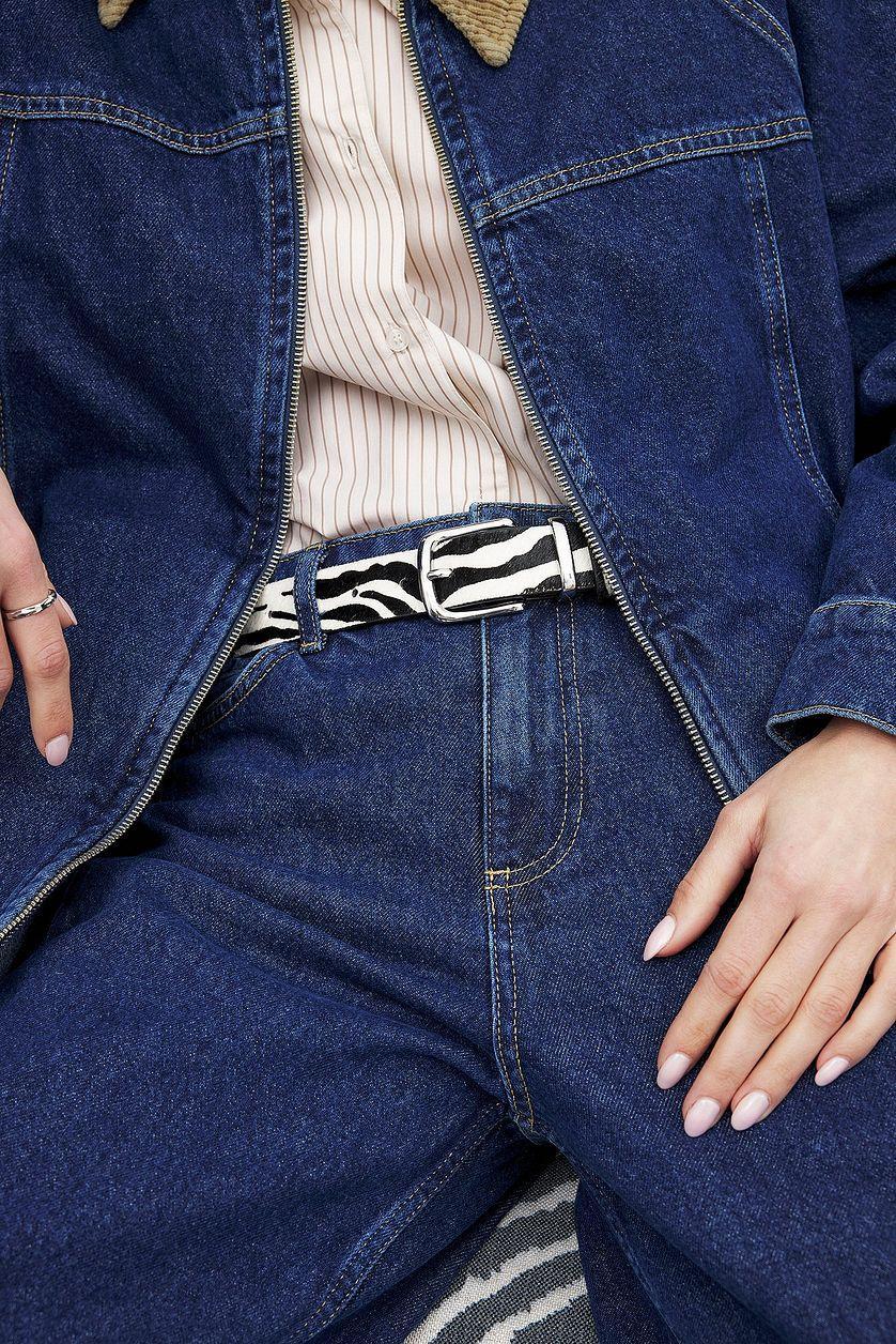 Squared Buckle Leather Belt Product Image