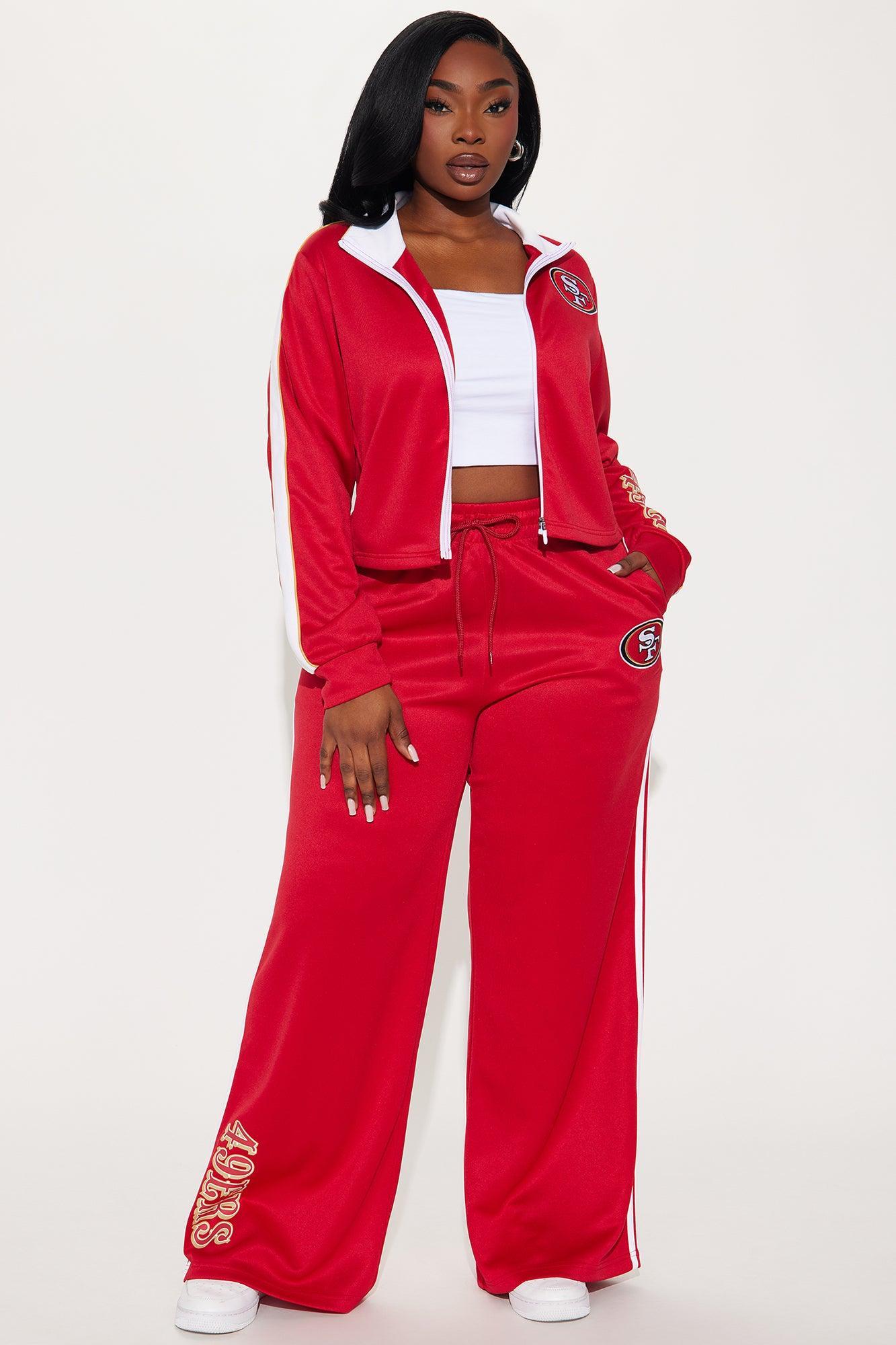 49ers Nation Zip Up Track Jacket - Red Product Image
