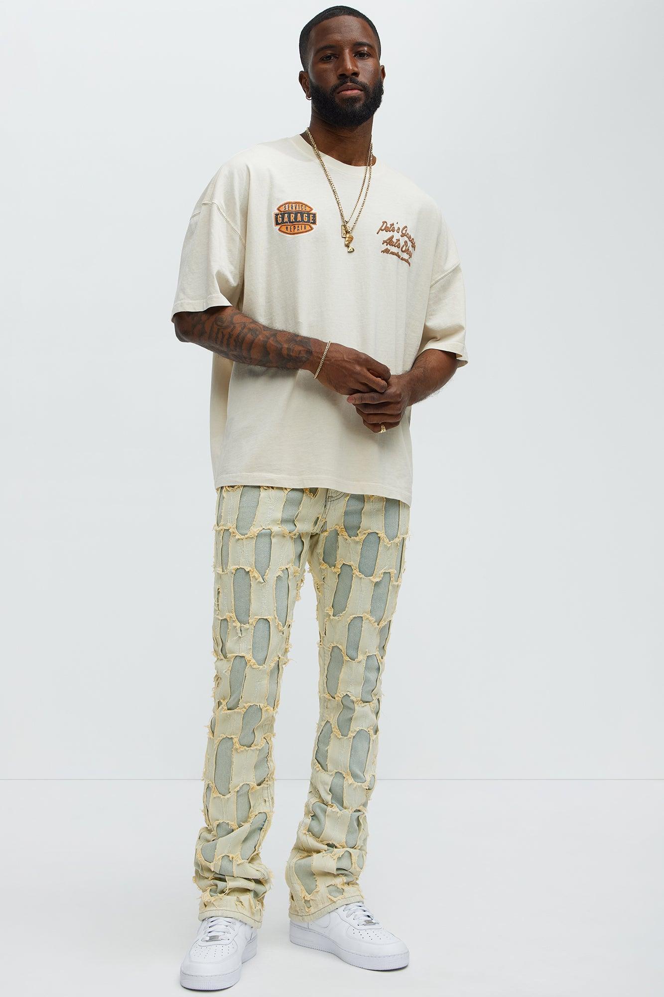 Pete's Garage Oversized Short Sleeve Tee - Cream Product Image