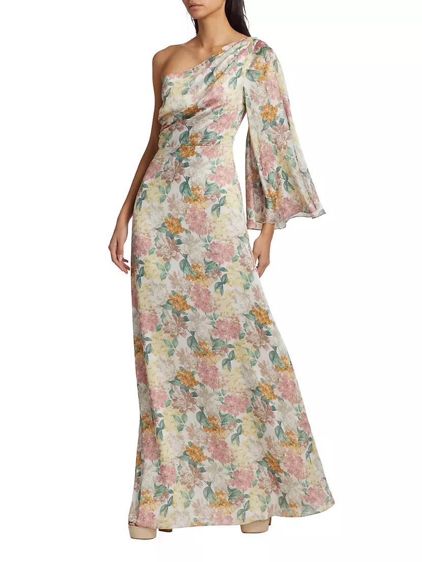 Keely Floral One-Shoulder Gown Product Image