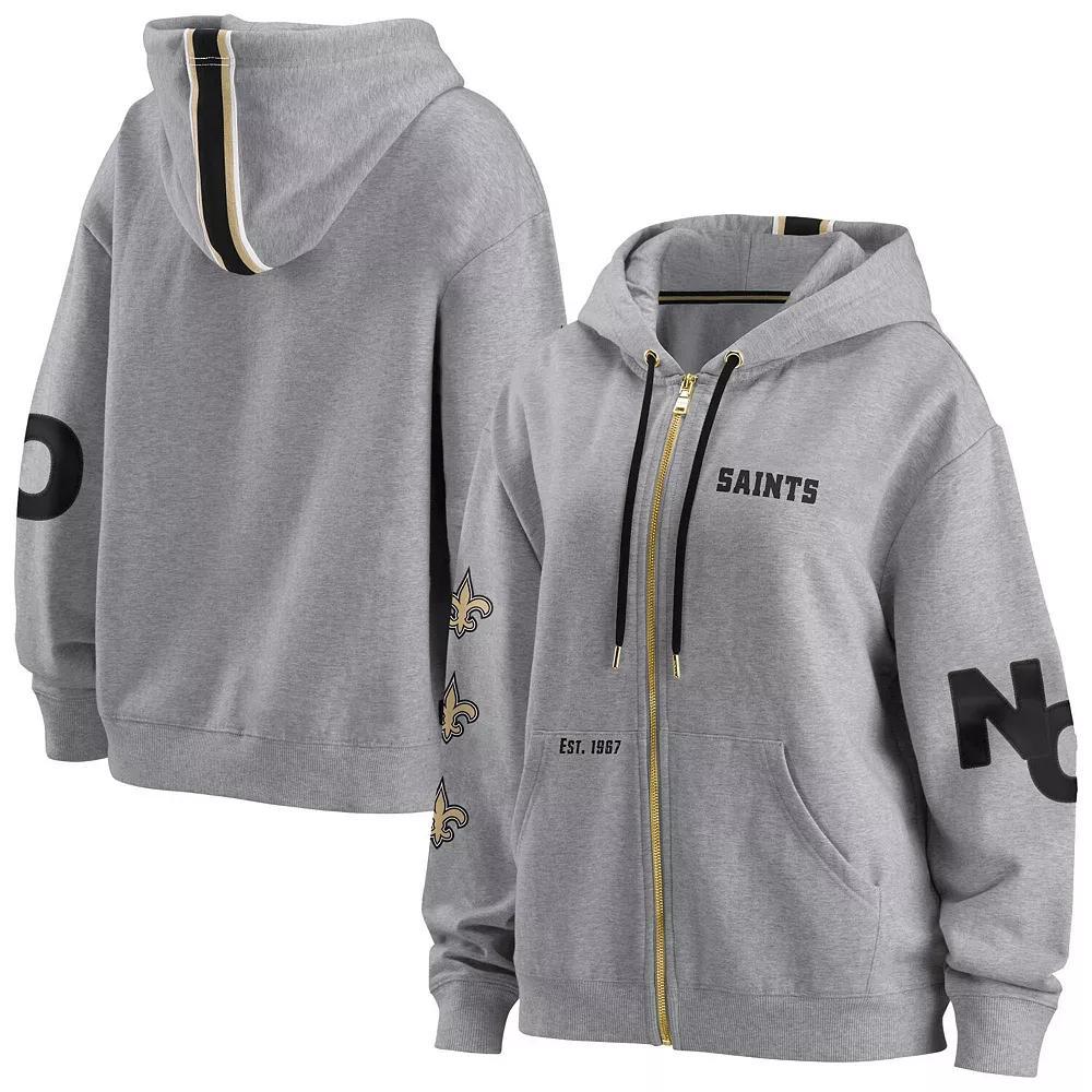 Women's WEAR by Erin Andrews Gray Seattle Seahawks Full-Zip Hoodie, Size: XS, Grey Product Image