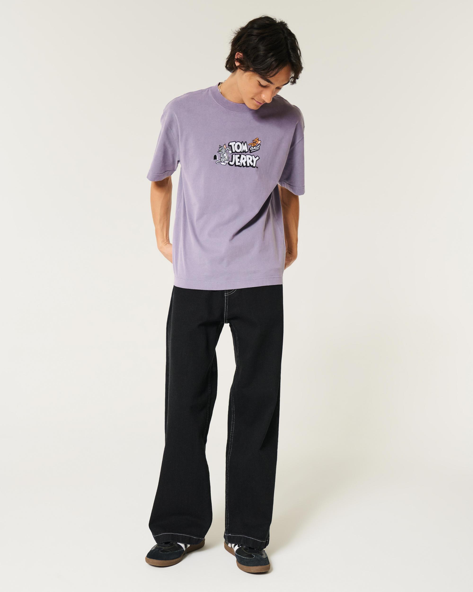 Boxy Heavyweight Tom and Jerry Graphic Tee Product Image