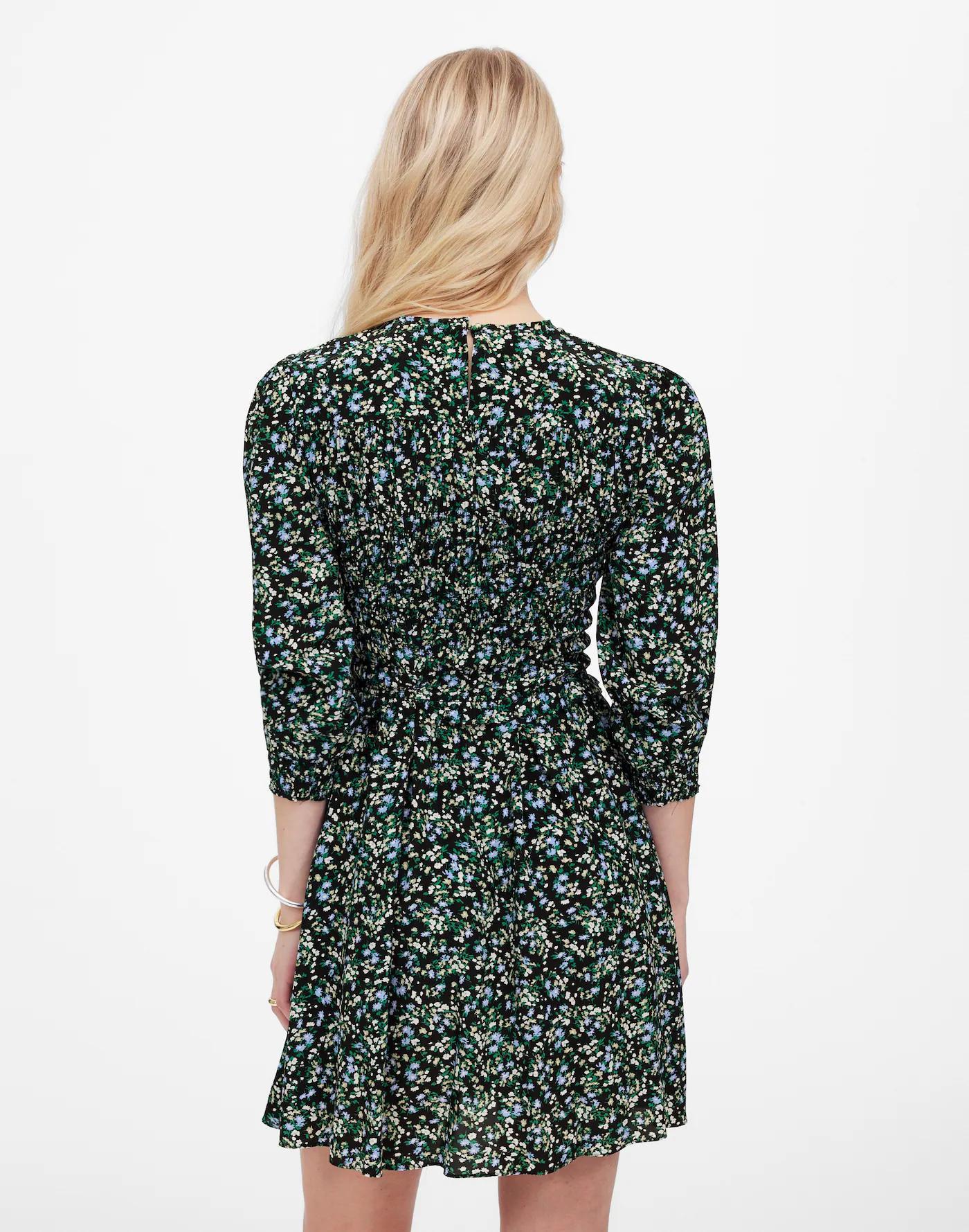 Smocked Mini Dress in Floral Product Image