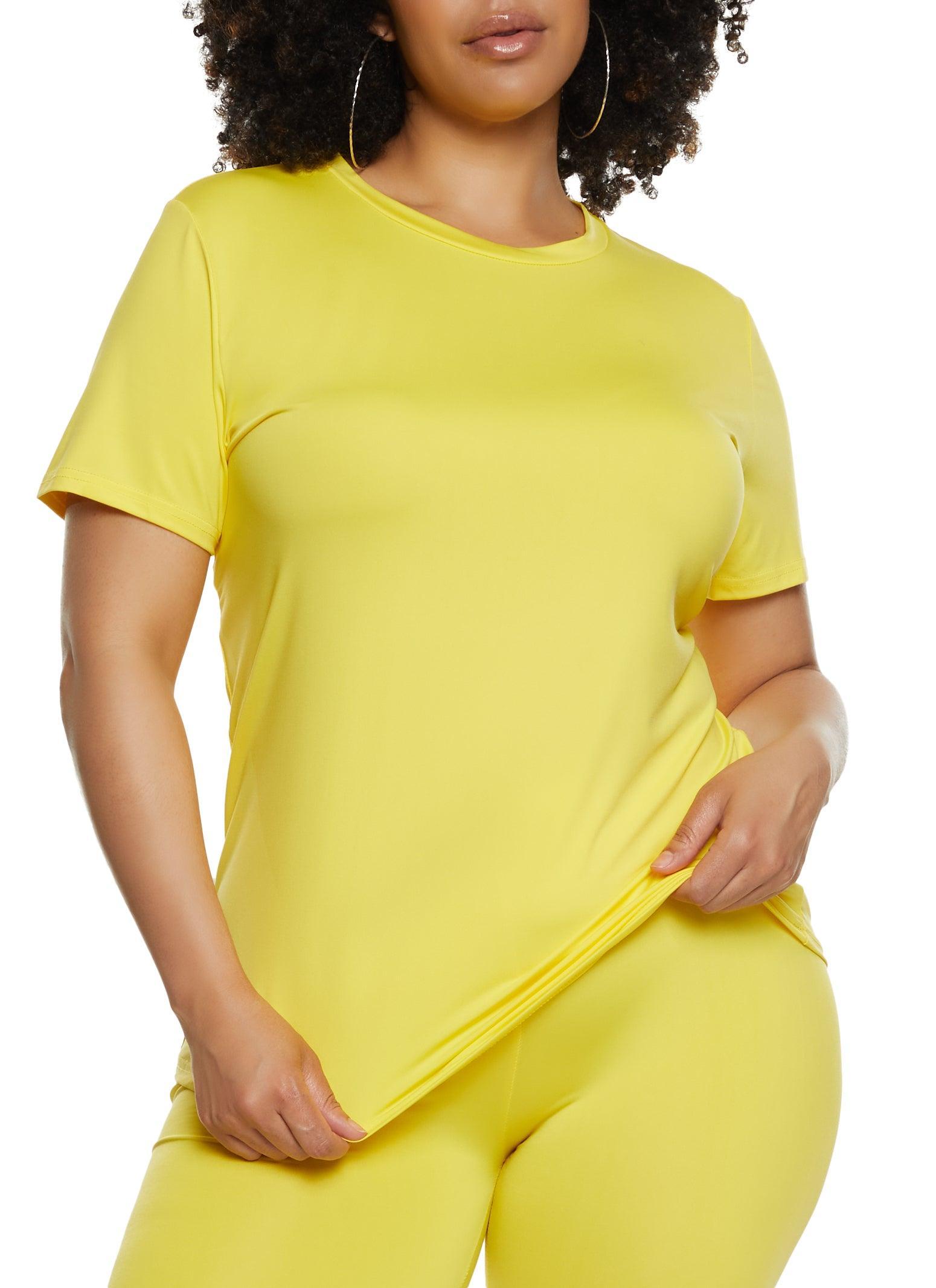 Womens Plus Size Daisy Basic Soft Knit Short Sleeve Top Product Image