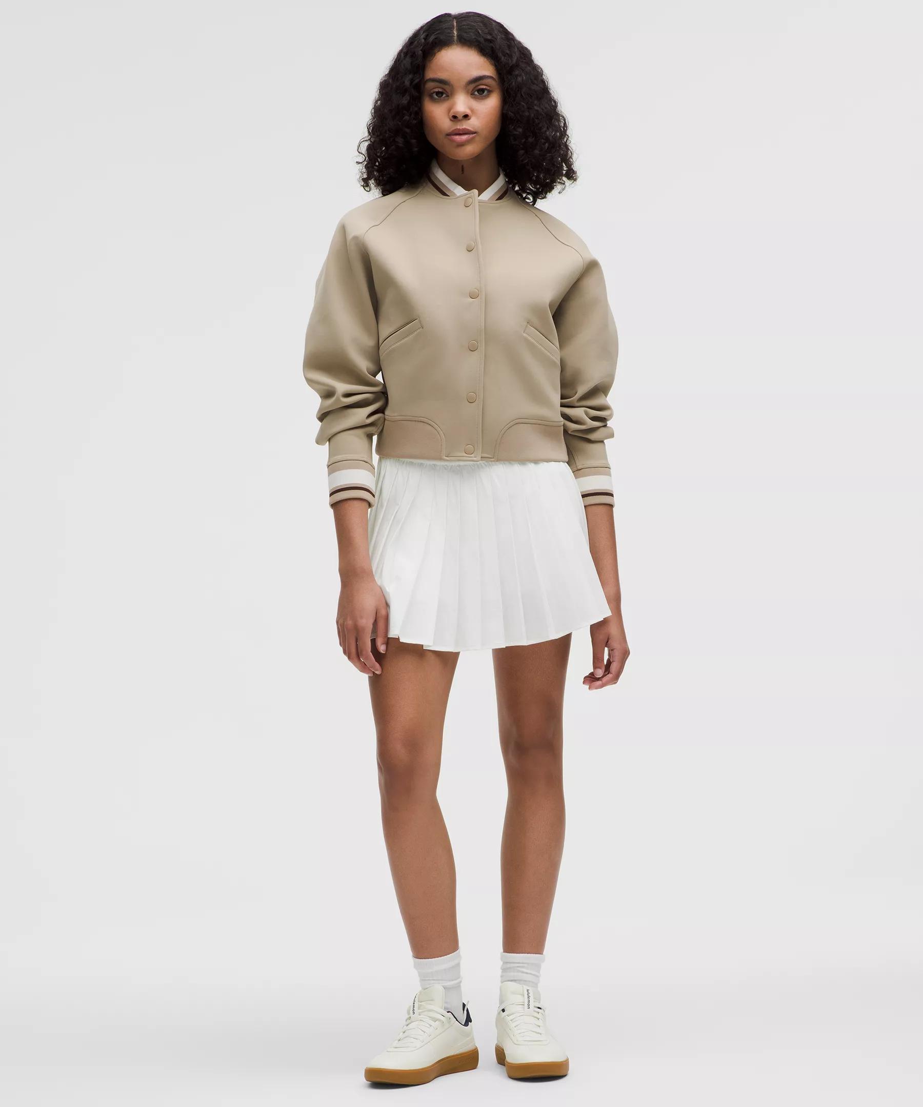 Snap-Front Collegiate Jacket Product Image