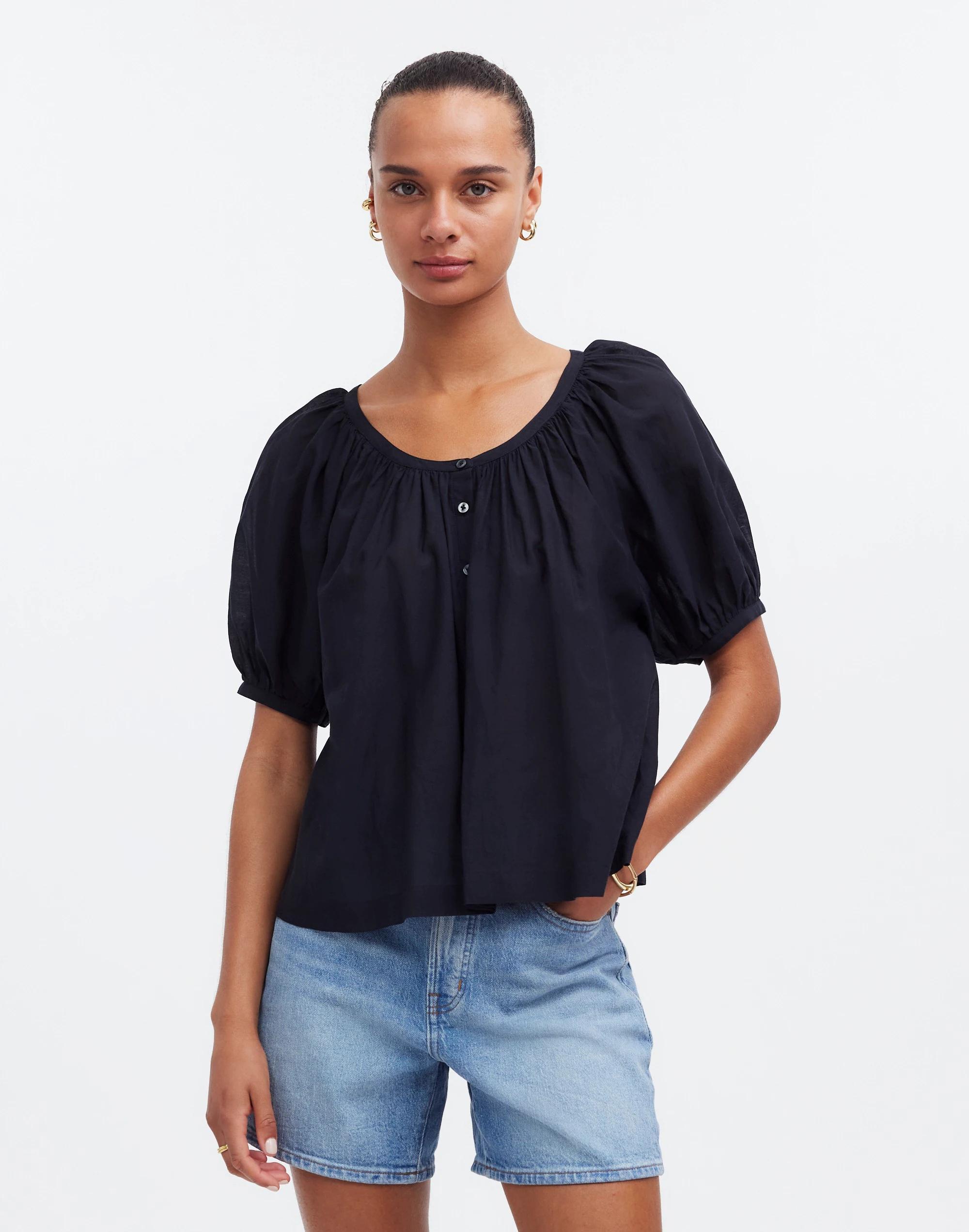 Puff-Sleeve A-Line Top Product Image