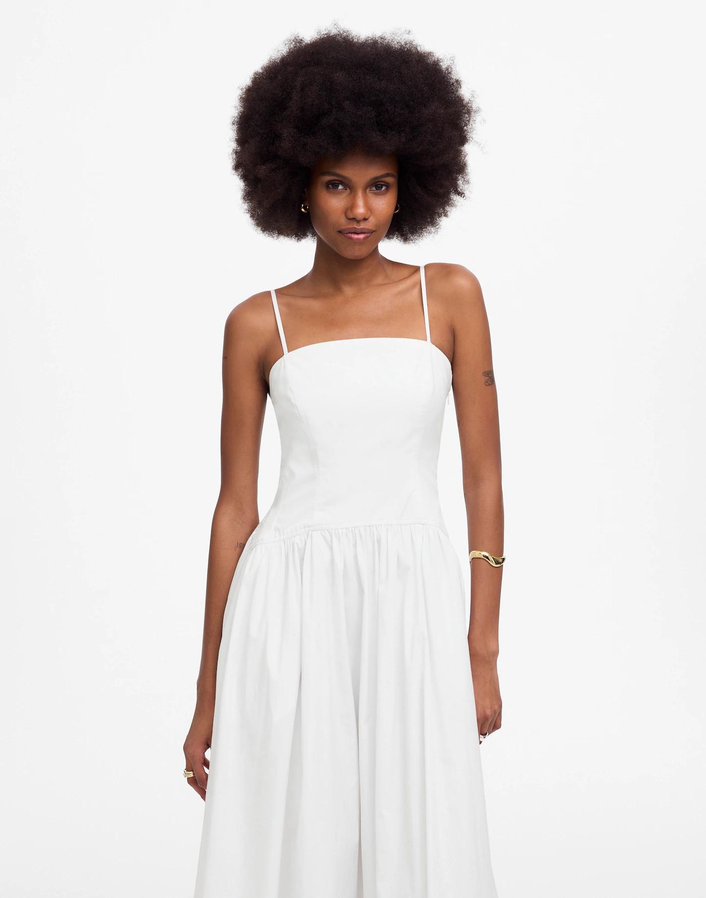 Poplin Seamed Maxi Dress Product Image