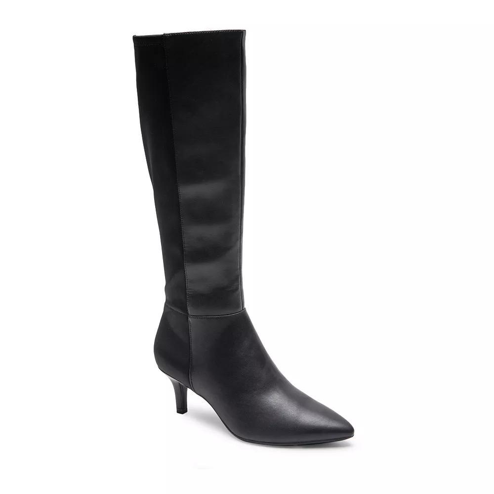 Aerosoles Epic2 Women's Stretch Knee-High Boots, Size: 9.5, Black Pu Product Image