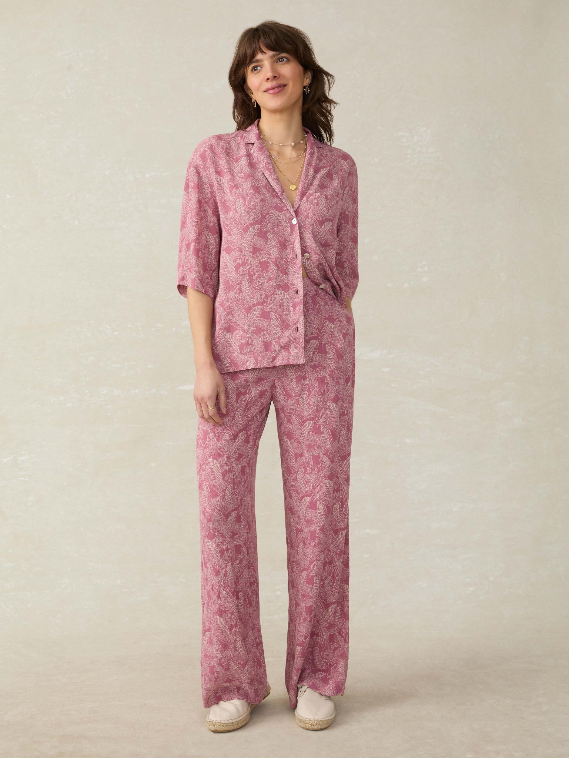 Cabana Short-Sleeve Shirt - Dusty Rose Banana Leaf Female Product Image