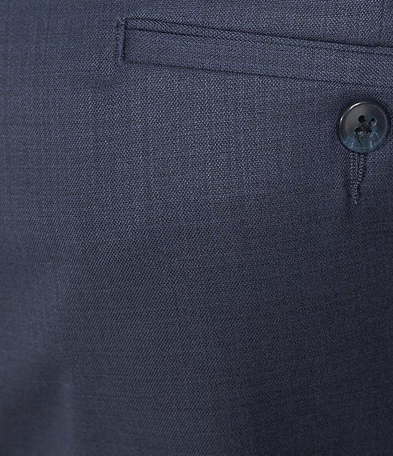 Roundtree & Yorke TravelSmart Luxury Gabardine Ultimate Comfort Classic Fit Non-Iron Flat Front Dress Pants Product Image