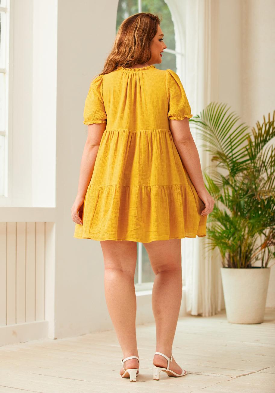 Sunshine Serenade Babydoll Dress Product Image