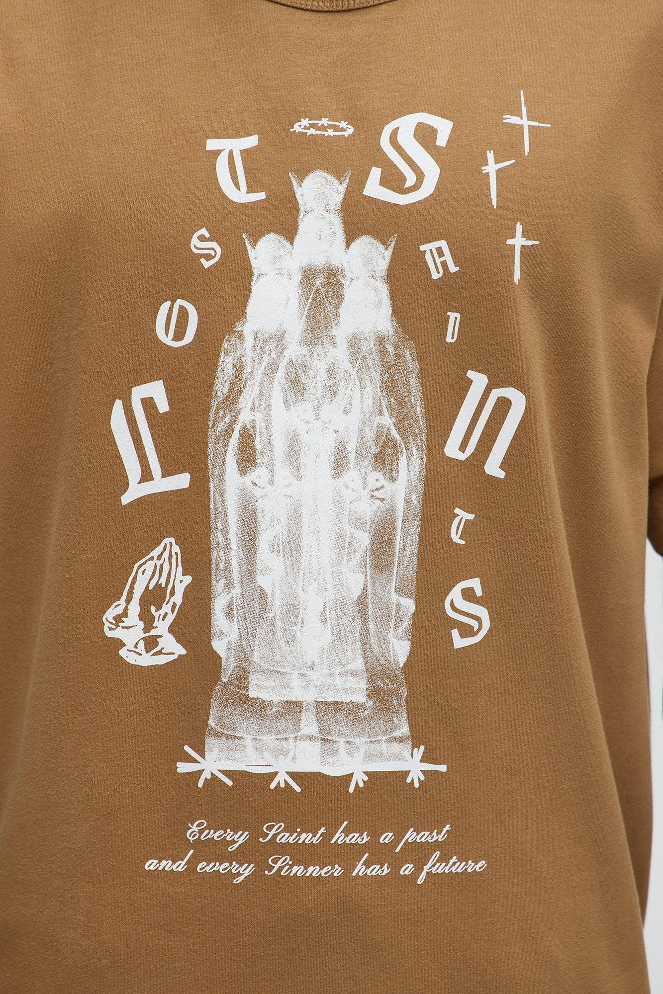 Lost Saints Oversized Short Sleeve Tee - LightBrown Product Image