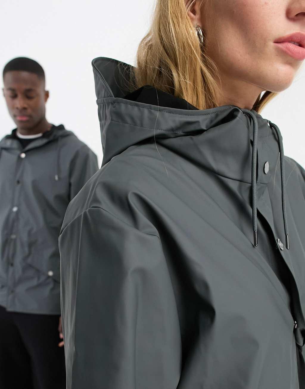 Rains 12010 unisex waterproof long jacket Product Image