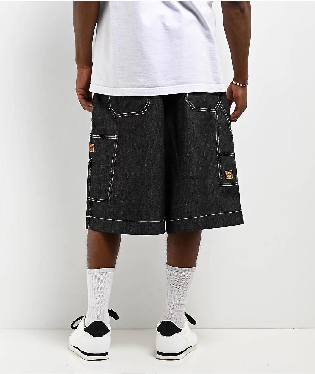 FB County Hard Denim Black Utility Shorts Product Image