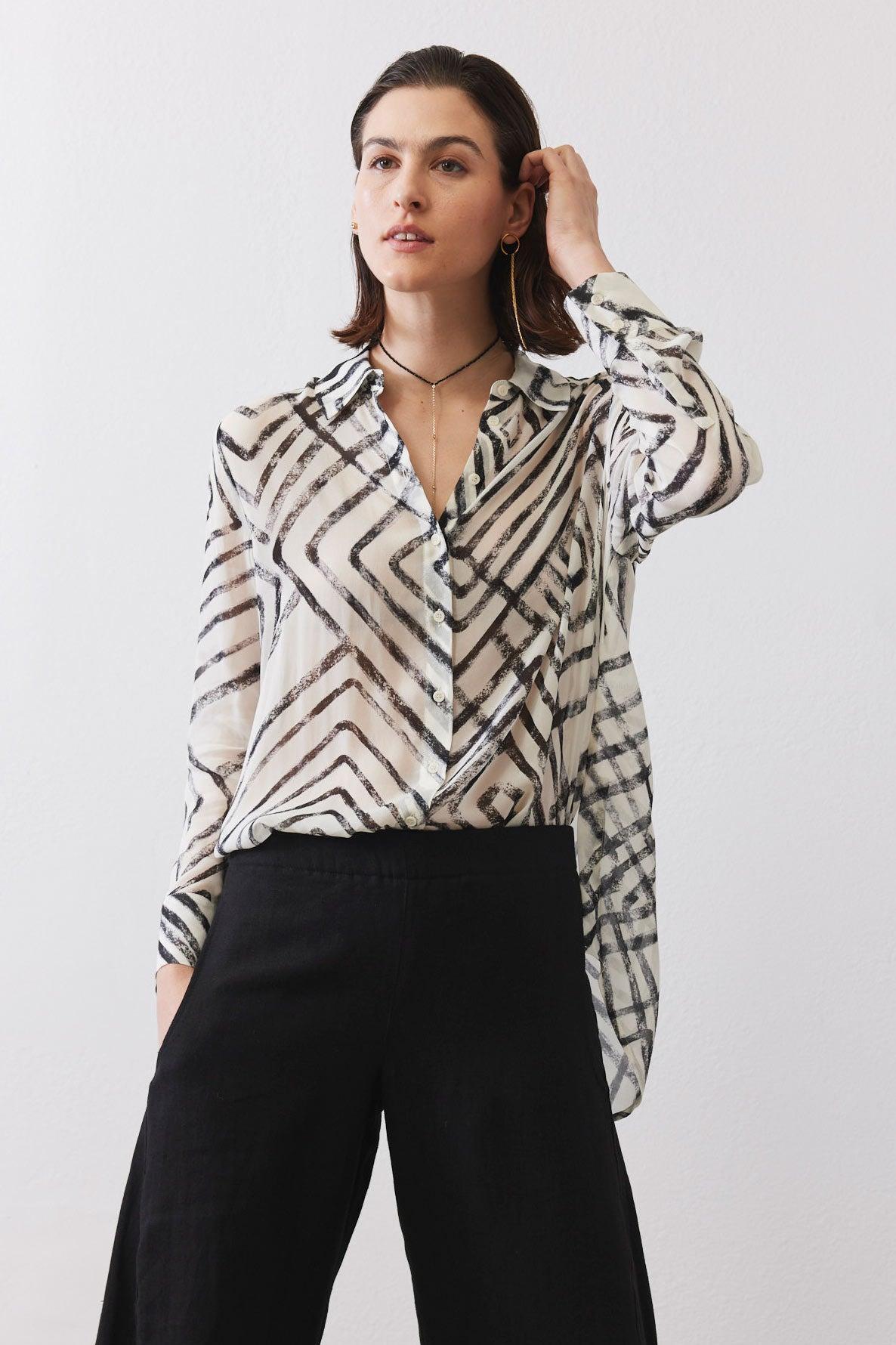 Long Line Sheer Tunic Product Image