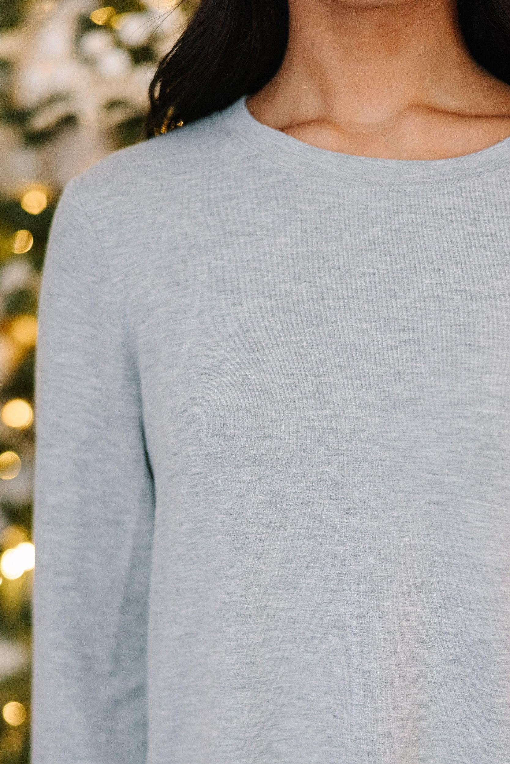 Won't Let You Down Heather Grey Classic Top Female Product Image