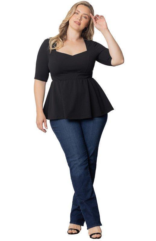 Posh Peplum Top - Plus Product Image