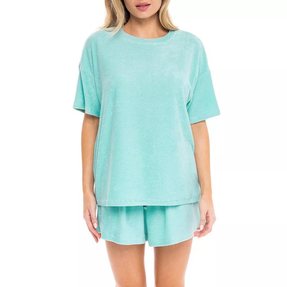 Women's Jordan Taylor Terrycloth Swim Cover-Up Shirt, Size: Small, Seafoam Product Image