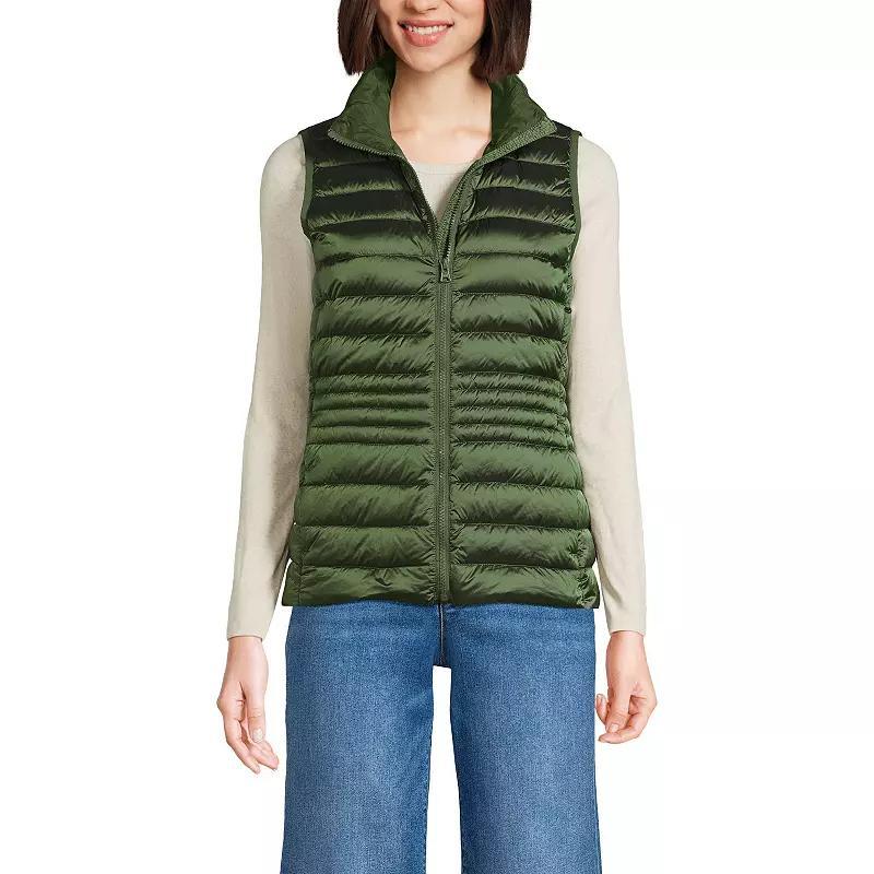 Women's Lands' End Wanderweight Packable Down Vest, Size: Small, Deep  Blue Product Image