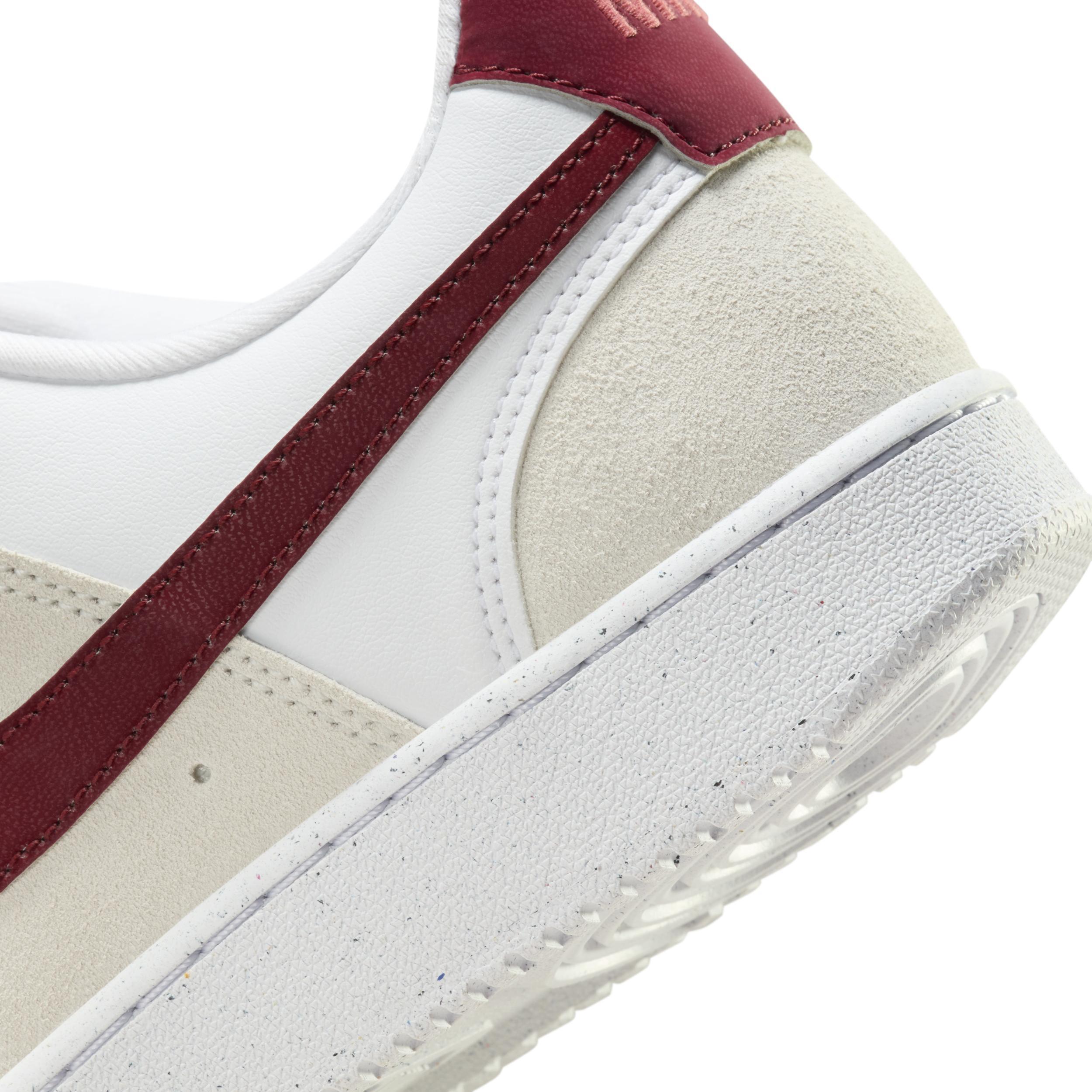 Nike Court Vision Low Women's Basketball Sneakers, Size: 12, White Team Red Product Image