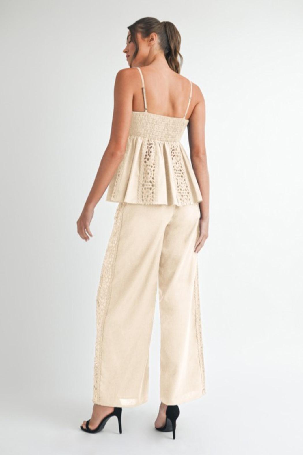 Crochet Detail Pant Product Image