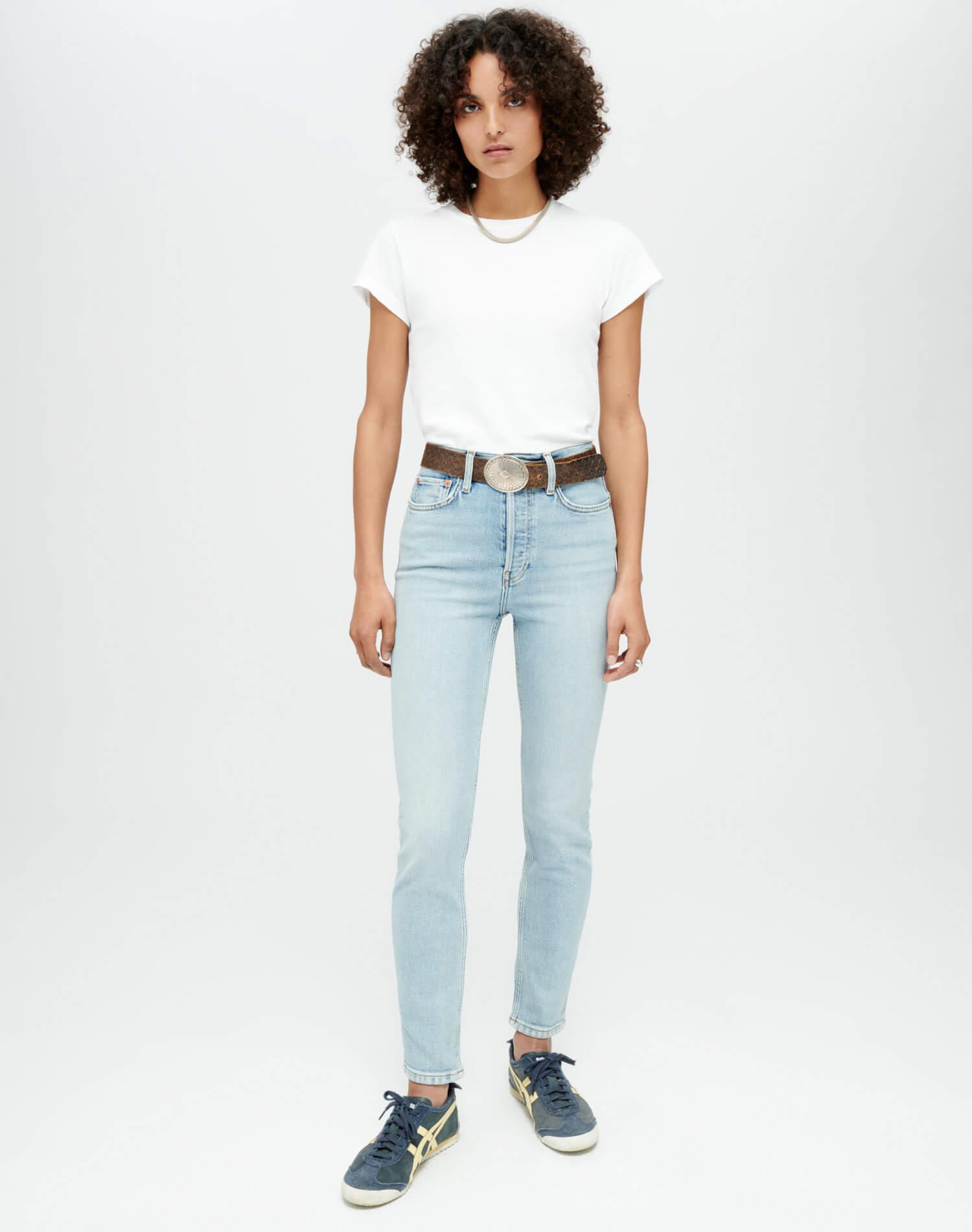 Comfort Stretch High Rise Ankle Crop - Mid 90s Female Product Image