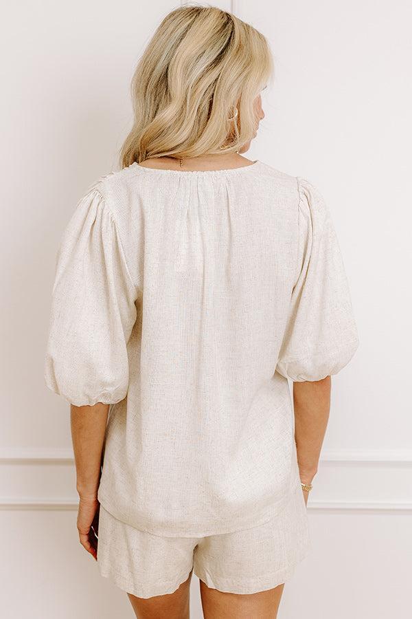 Oceanside Bliss Linen-Blend Top Product Image