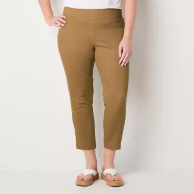 St. John's Bay-Plus Womens Ankle Pull-On Pants Product Image