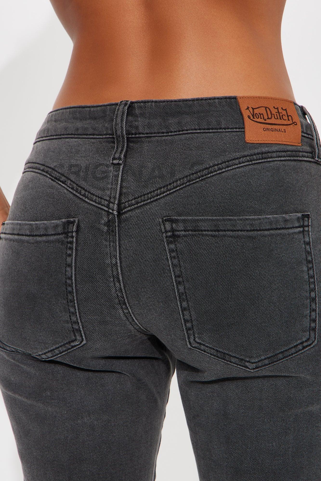 Von Dutch Originals Low Rise Bootcut Jeans - Black Wash Female Product Image