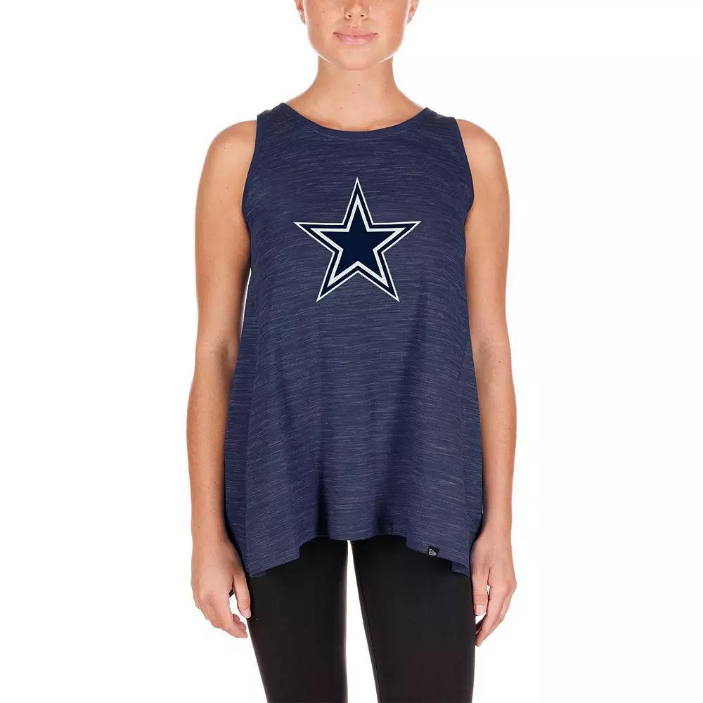 Women's New Era Navy Dallas Cowboys Plus Size Space Dye Active Tank Top, Size: 2XL, Blue Product Image