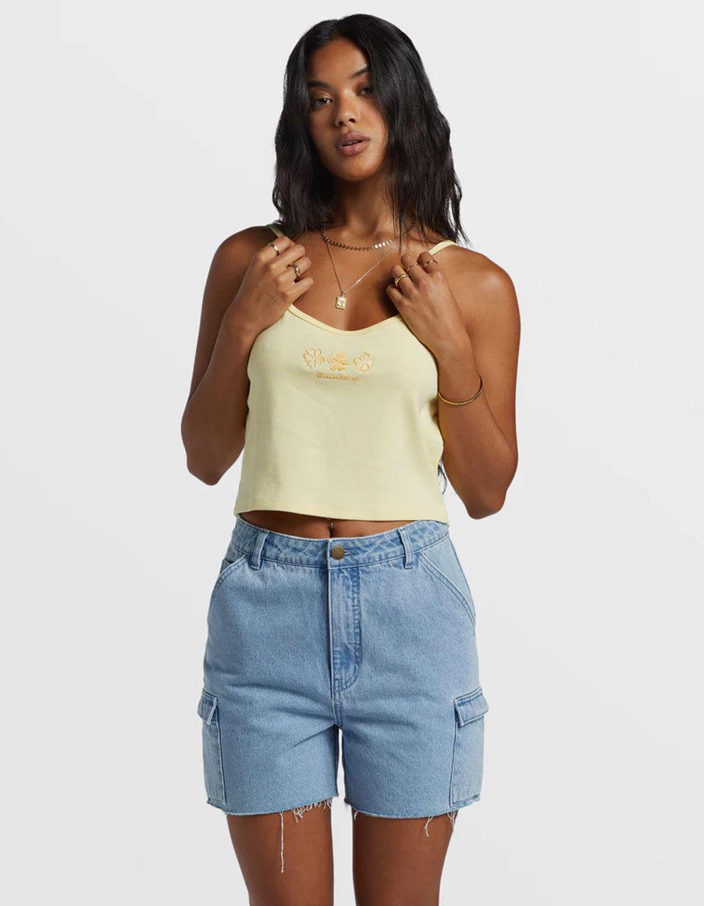 BILLABONG Westerly Womens Denim Cargo Shorts - DENIM Product Image