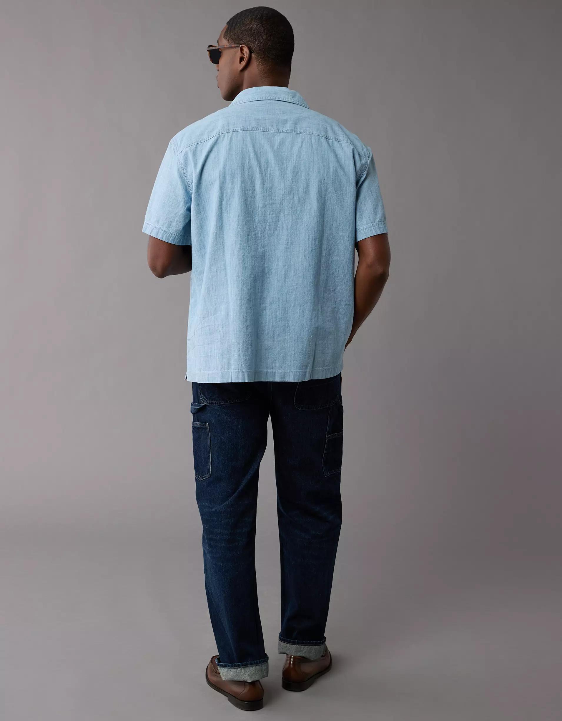 AE Poolside Chambray Button-Up Shirt Product Image