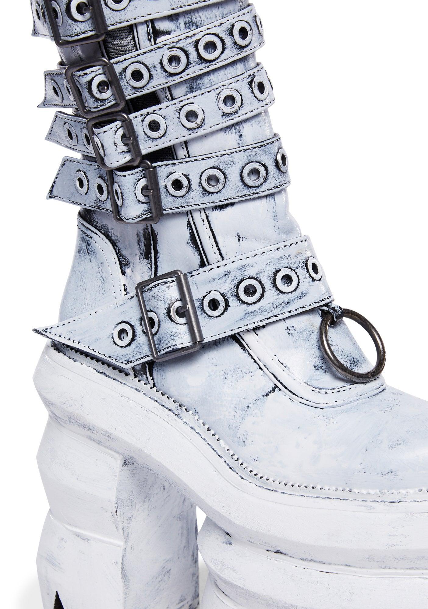 Never A Sellout Platform Boots - White Male Product Image