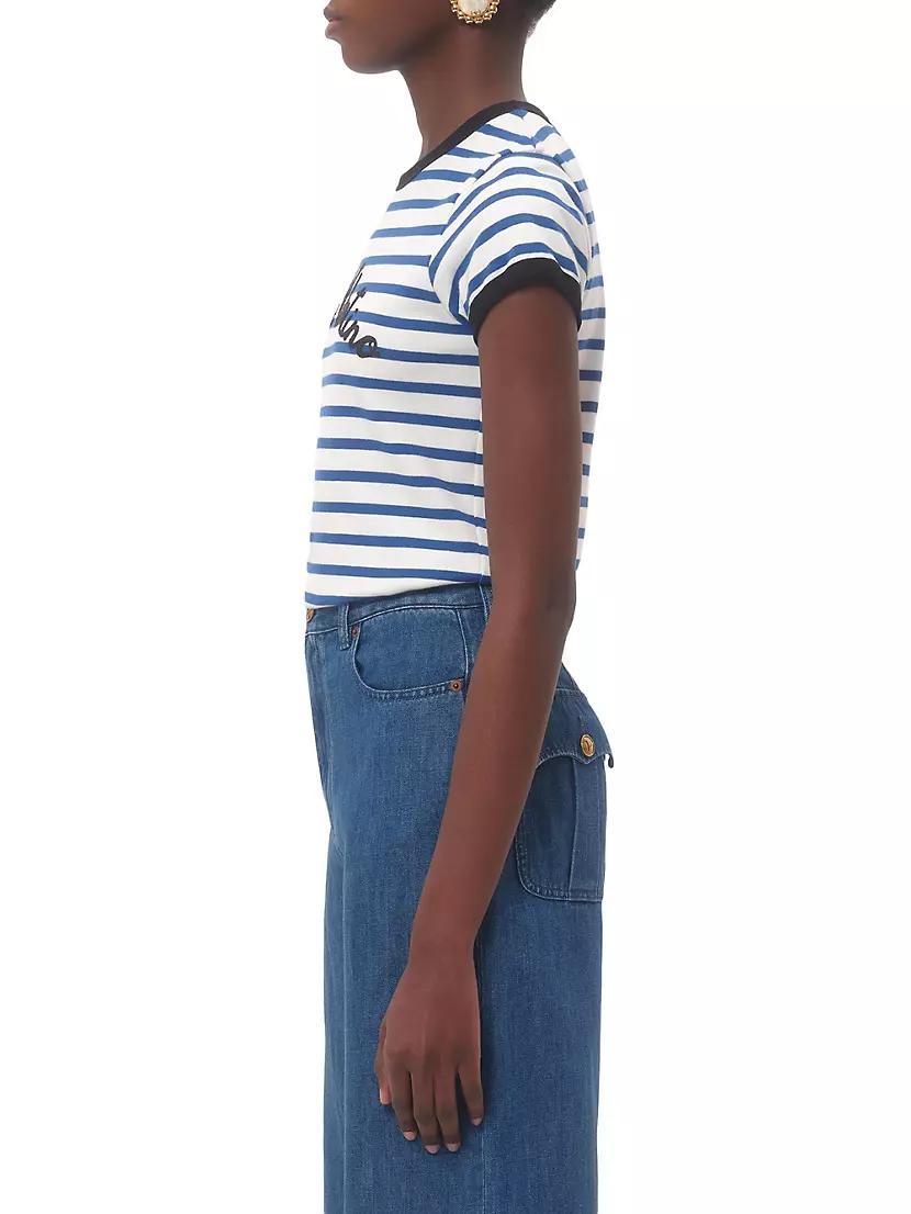 Striped Jersey Cotton T-Shirt Product Image
