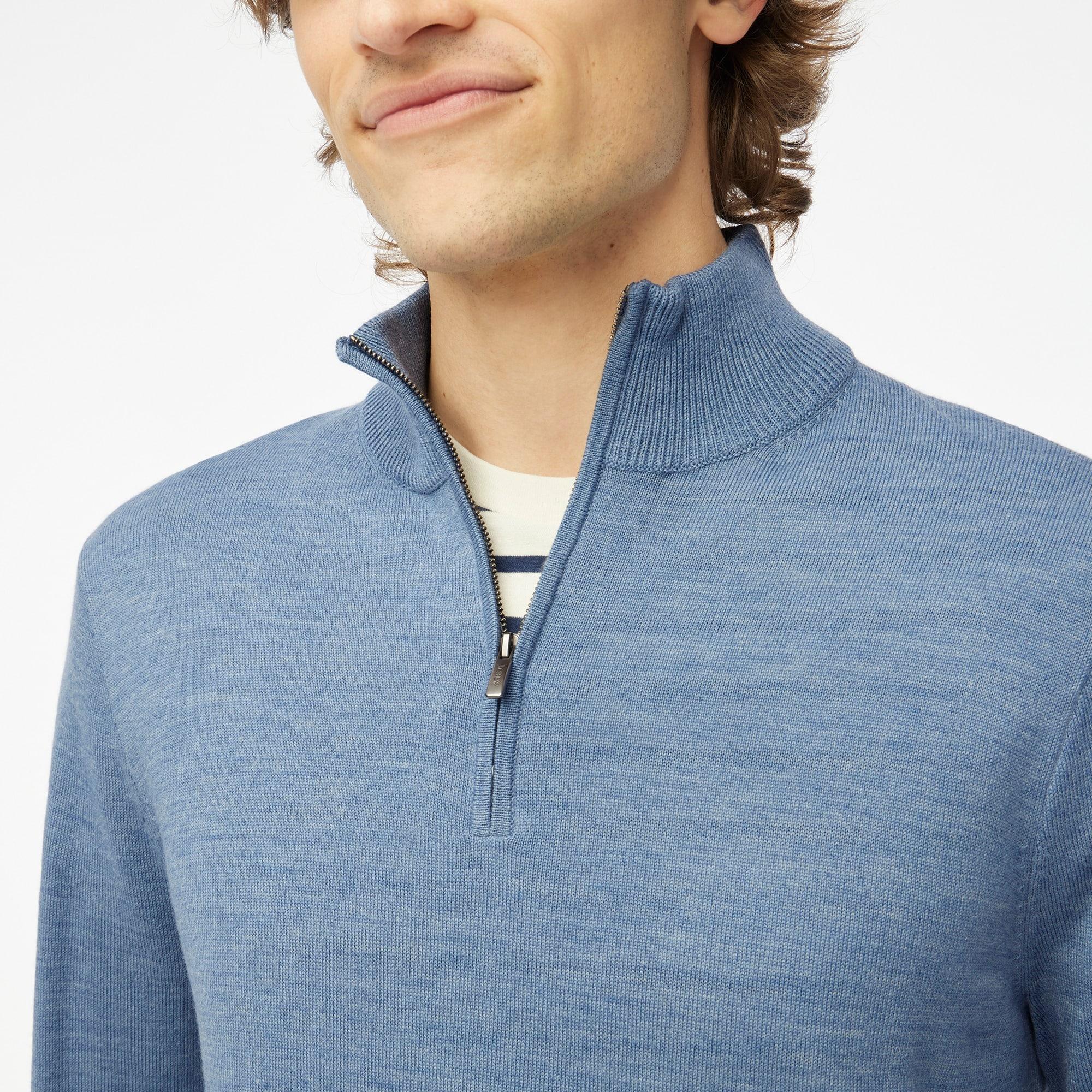 Merino wool-blend half-zip Product Image