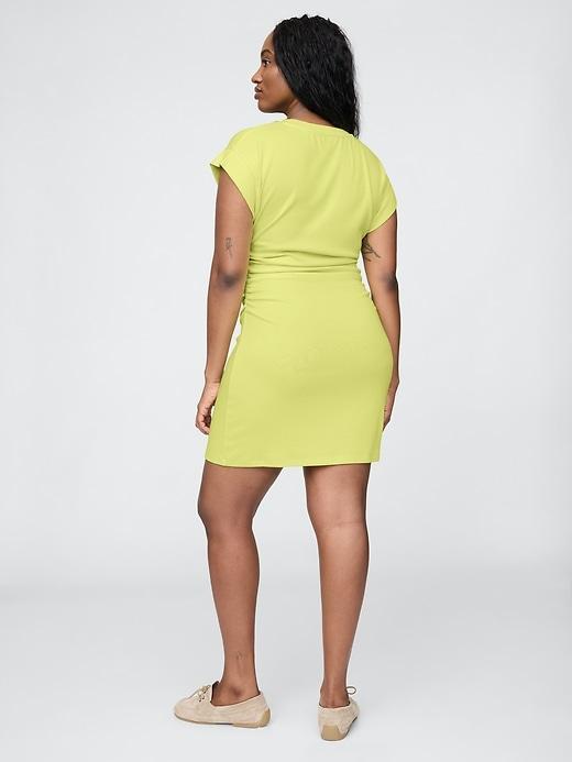 Modern Rib Ruched Mini Dress Product Image