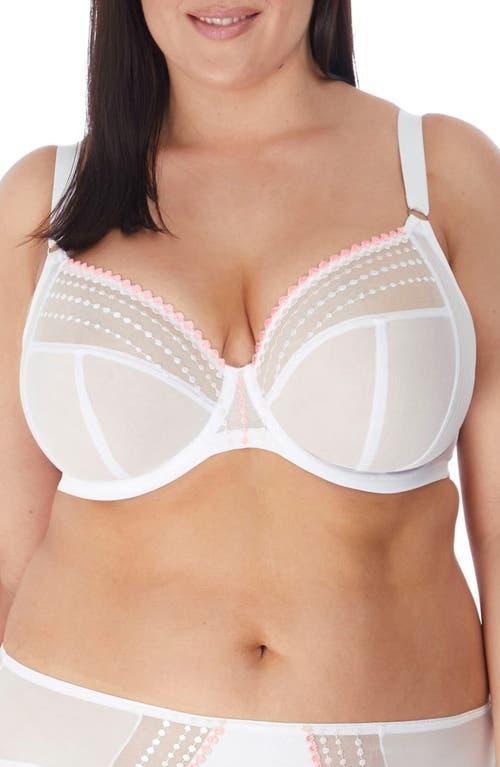 Elomi Plus Size Matilda Embroidered Sheer Plunging Convertible U-Back to Racerback Contour Wire Full Product Image
