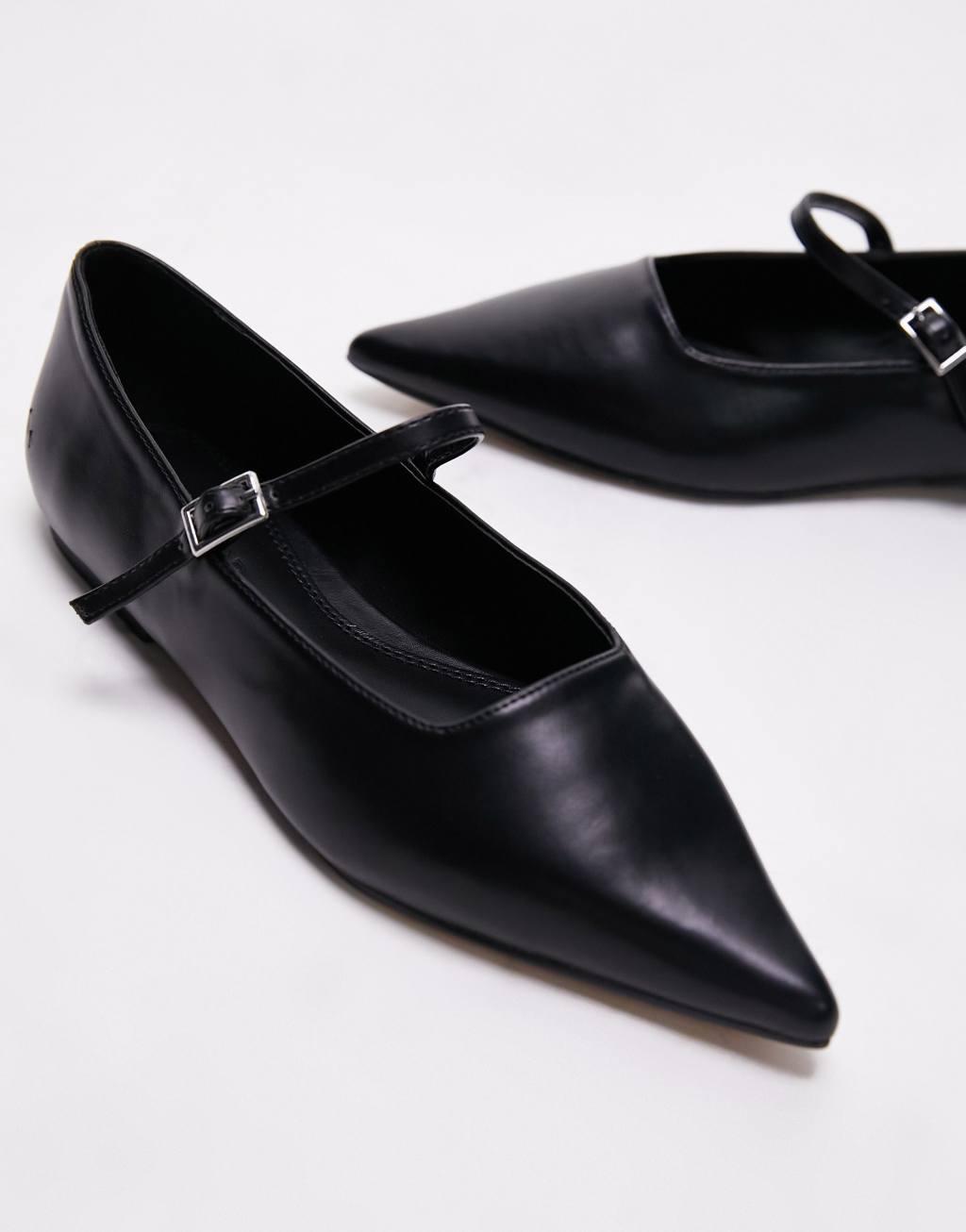 Topshop Ava pointed toe ballet flat shoes Product Image