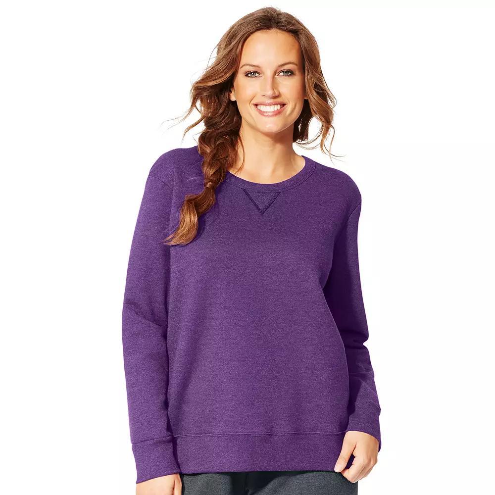 Plus Size Just My Size  Fleece Crew Sweatshirt, Women's, Size: 5XL, Pale Pink Product Image