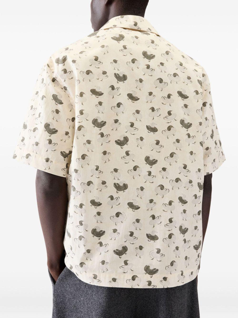 floral-print short-sleeve shirt Product Image