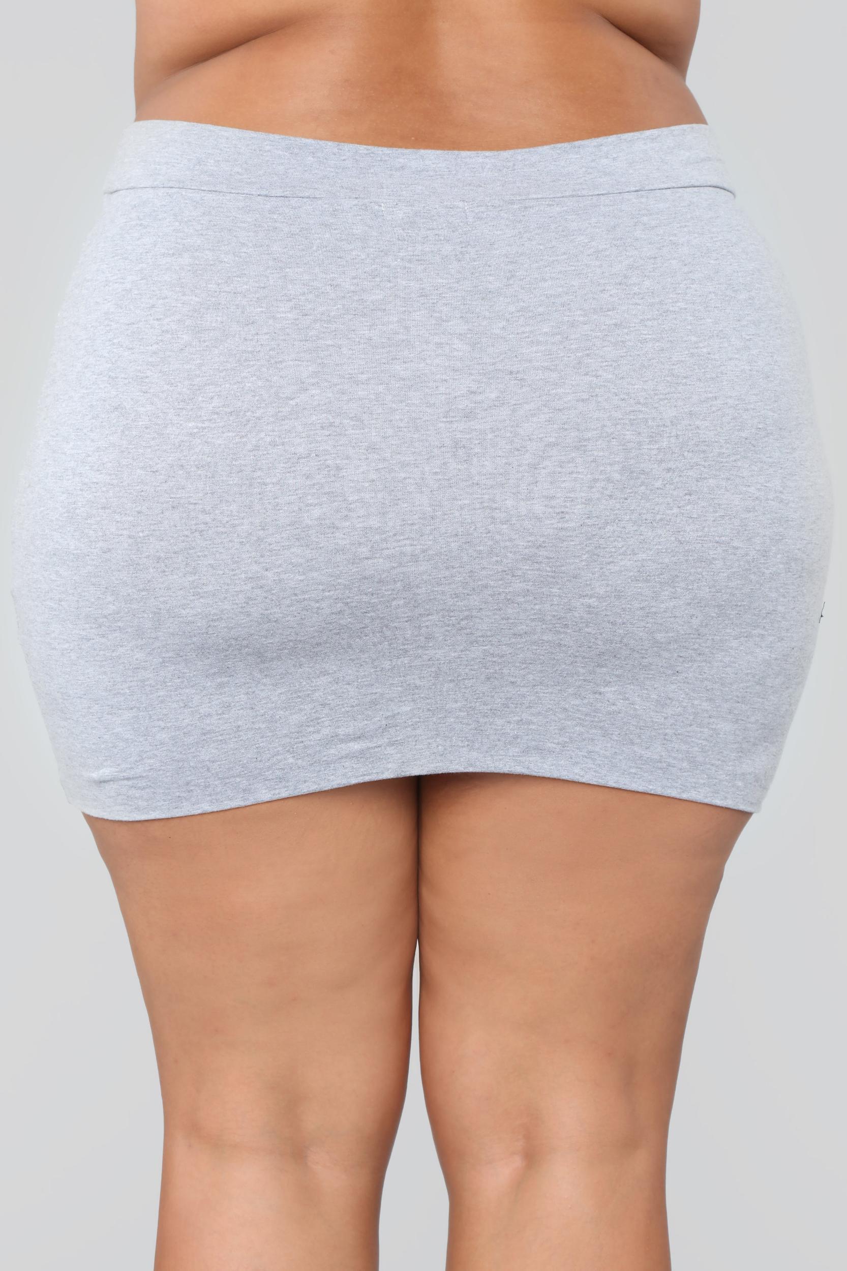 Melanie Mini Skirt - Heather Grey Product Image
