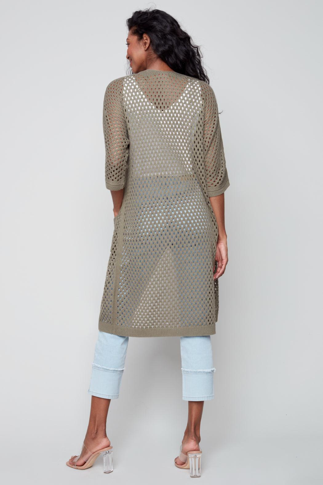 Pointelle Knit Cardigan Product Image